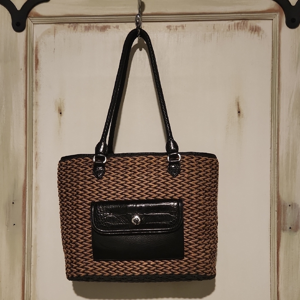 Vintage Brighton Woven Tote, Carry All